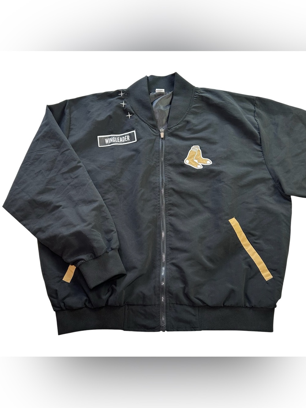 Fourth Wing x Boston Red Sox Riorson Bomber Jacket Wingleader Rare MLB Black M